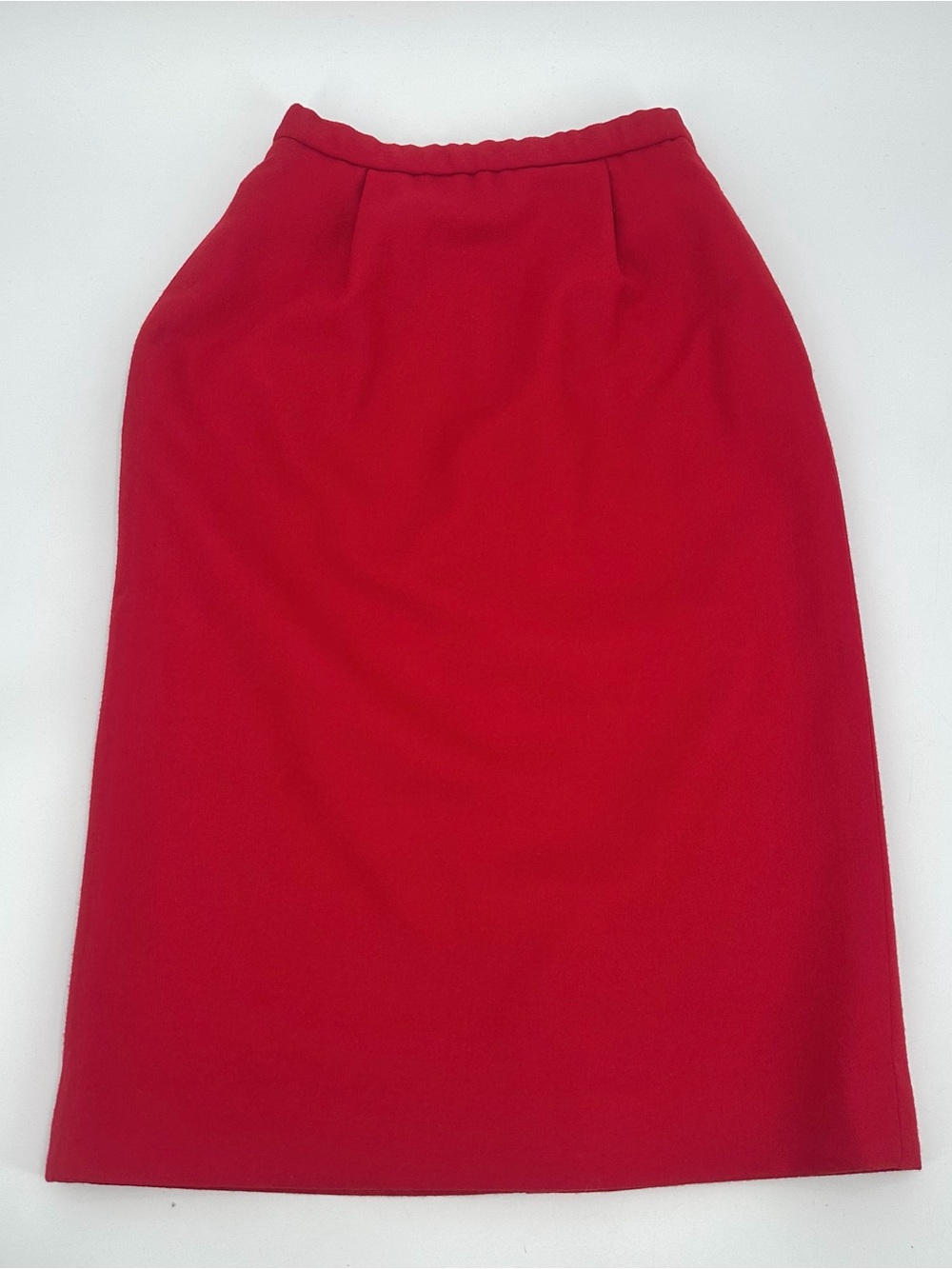 Pendleton Skirt Womens 2 Petite Red 100% Virgin Wool Vintage Straight USA Made